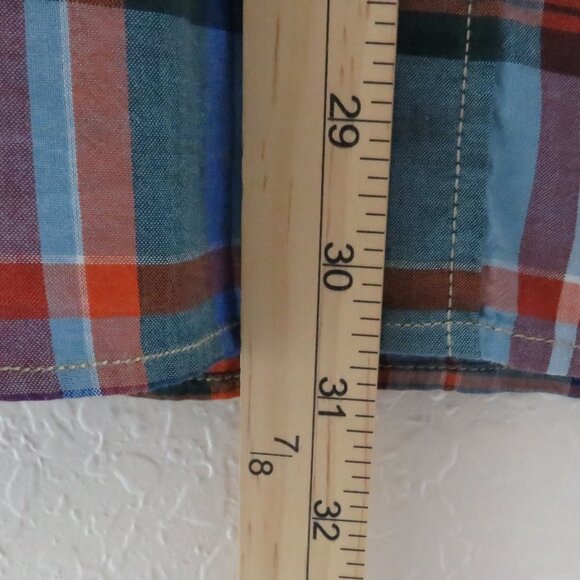 J.A.C.H.S. Clothing Co.* Men's Short Sleeve Snap‎ Down Pocket Plaid Shirt~ Large - Picture 8 of 11